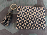 Vintage 1930s German Black and Gold Beaded Handbag Purse D.R.P.