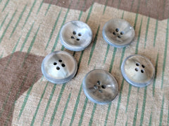 Vintage 1930s German Green Celluloid Buttons (Set of 5)