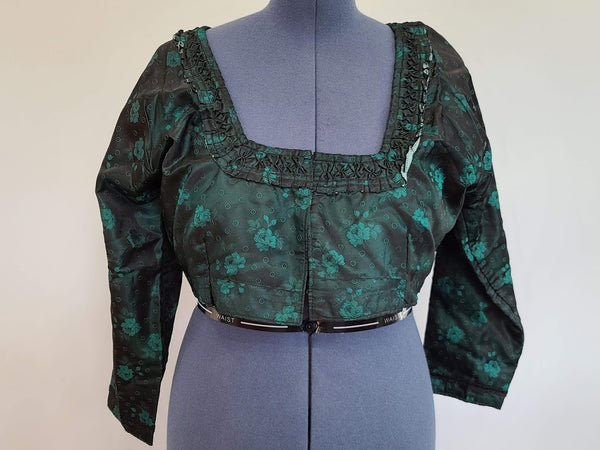 Vintage 1930s German Green Traditional Dirndl Blouse Bodice