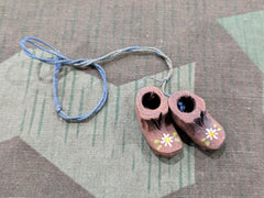 Vintage 1930s German Heimbach Eifel Souvenir Wooden Boot Necklace