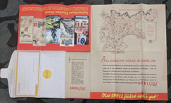 Vintage 1930s German Shell Map in Envelope