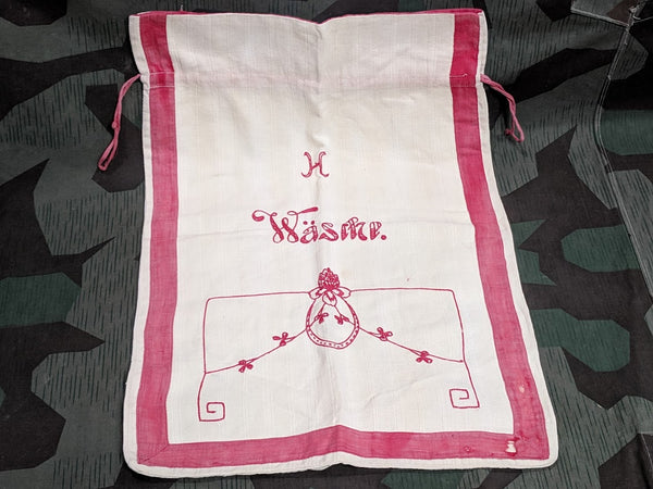 Vintage 1930s German Wäsche Laundry Bag