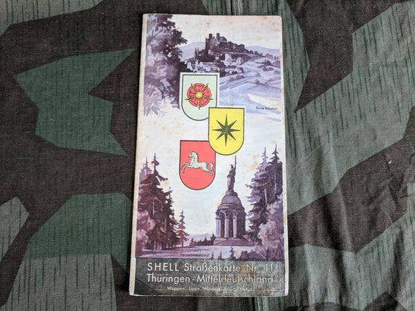 Vintage 1930s Pre-WWII Shell Map Thüringen - Mitteldeutschland DRGM