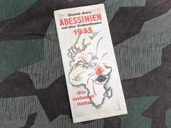Vintage 1935 Abessinien Ethiopia Map from Germany