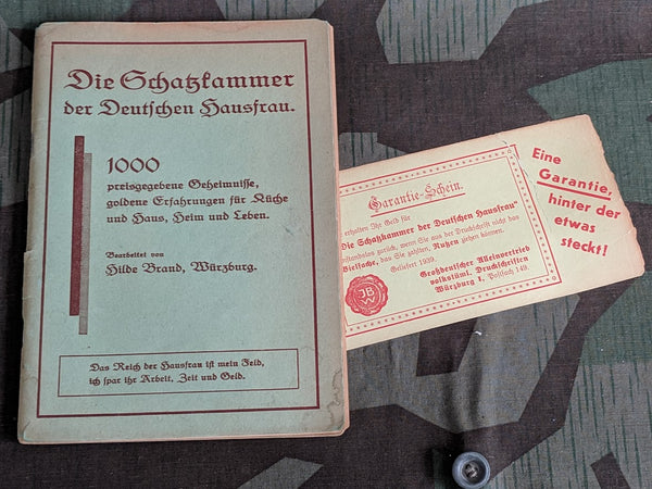 Vintage 1939 WWII Book - 1000 Tips for the German Hausfrau