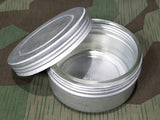 Vintage 1940 WWII German Aluminum Butter Dish with Glass Insert