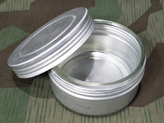 Vintage 1940 WWII German Aluminum Butter Dish with Glass Insert