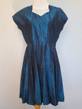 Blue Shiny Iridescent Dress <br> (B-40" W-31" H-48")