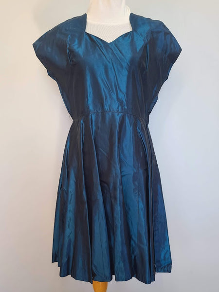 Blue Shiny Iridescent Dress <br> (B-40" W-31" H-48")