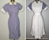 Vintage 1940s / 1950s Bruck's Nurse Uniform - Dress and Apron