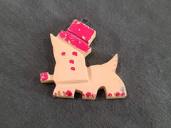 Bakelite Dog with Hat Charm