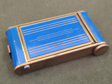 Vintage 1940s Blue Makeup Compact and Lipstick Holder