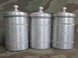Vintage 1940s German Aluminum Container Set: Coffee, Tee, Sugar