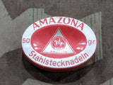 Vintage 1940s German Amazona Stahlstecknadeln Sewing Needle Tin