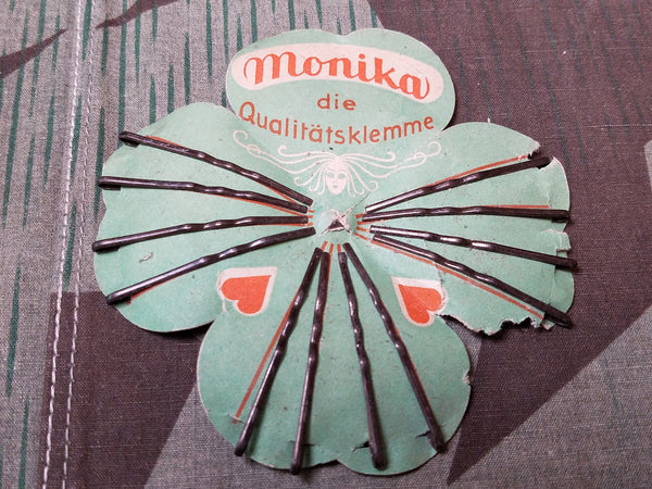 Vintage 1940s German Bobby Pins on Card