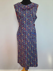 German Colorful Wrap Dress <br> (B-40" W-30" H-40")
