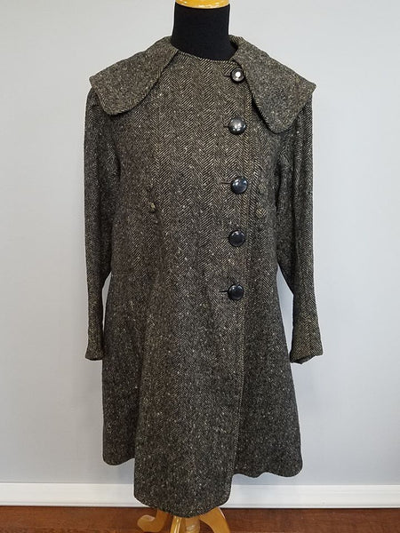 Vintage 1940s German Gray Wool Coat