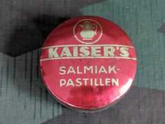 Vintage 1940s German Kaiser's Salmiak-Pastillen Salty Licorice Tin