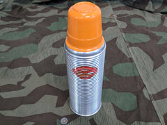 Vintage 1940s WWII-era German Thermos w/ Orange Bakelite Cup