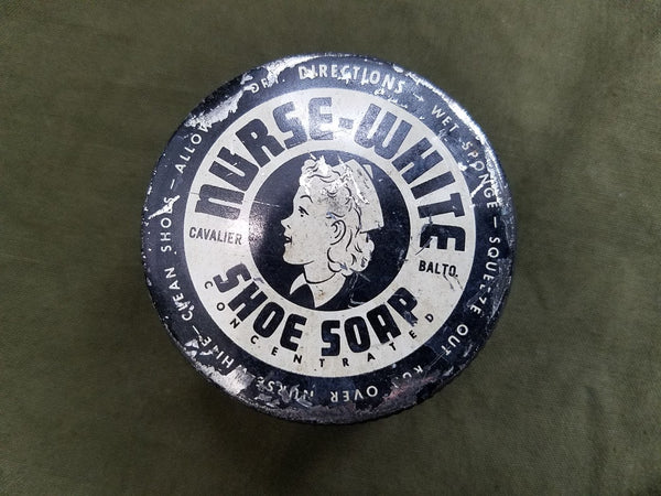 Vintage 1940s Nurse-White Shoe Soap Jar