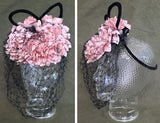 Vintage 1940s Pink Flower Tilt Hat
