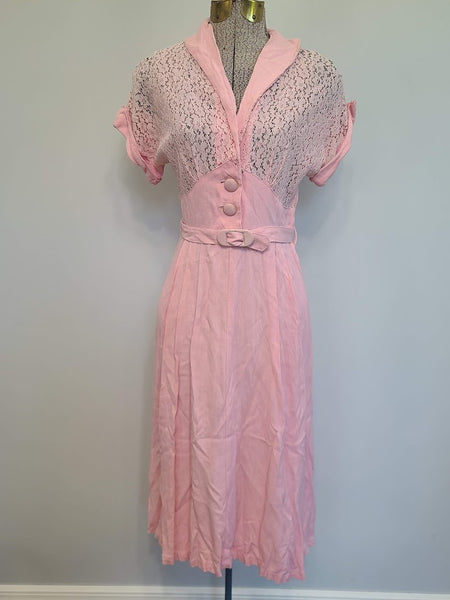 Pink Lace Dress <br> (B-32" W-24.5" H-36")