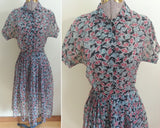 Vintage 1940s Print Button-Down Dress (Henry Rosenfeld)