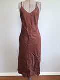 Vintage 1940s Reddish-Brown Dress Slip (as-is)
