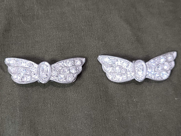 Vintage 1940s Rhinestone Shoe Clips