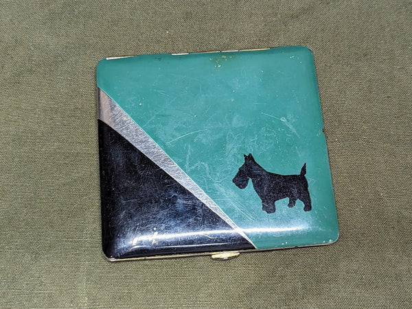 Vintage 1940s Stratton Cigarette Case Scottie Dog (Made in England)