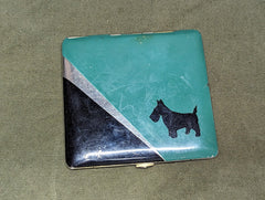 Vintage 1940s Stratton Cigarette Case Scottie Dog (Made in England)
