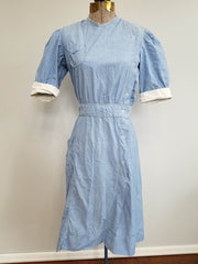 Vintage 1940s WWII Bruck's Nurse's Uniform Dress 