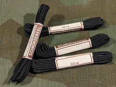 Vintage 1940s WWII German Black Shoelaces 90cm