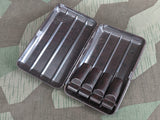 Vintage 1940s WWII German Carl Müller Bakelite Cigar Case with Clips