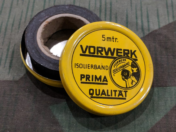 Vintage 1940s WWII German Vorwerk Tape Tin with Tape Inside