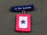 Vintage 1940s WWII In the Marines In Service Pin Sweetheart