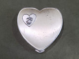 Vintage 1940s WWII Marine Corps Heart Shaped Compact Sweetheart EGA