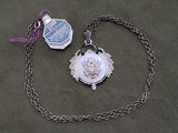 Vintage 1940s WWII Sterling Army Sweetheart Necklace with Original Tag