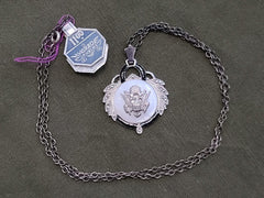 Vintage 1940s WWII Sterling Army Sweetheart Necklace with Original Tag