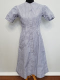 Vintage 1940s WWII Striped Nurse Uniform Dress