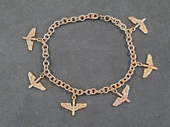 Vintage 1940s WWII Sweetheart Army Air Corps Charm Bracelet