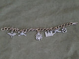 Vintage 1940s WWII Sweetheart Charm Bracelet (Army, Air, Navy, Etc)