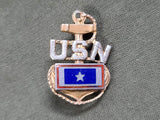Vintage 1940s WWII Sweetheart USN Navy In Service Star Pin Sterling