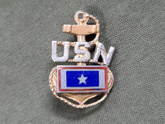 Vintage 1940s WWII Sweetheart USN Navy In Service Star Pin Sterling