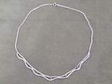 Vintage 835 Silver Necklace Dark Stones Sapphire?