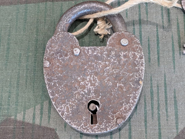 Vintage Antique Rusty German Heart Shaped Lock