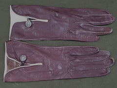 Vintage Ladies Brown Leather Gloves