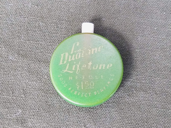 Vintage Duotone Lifetone Green Bakelite Gramophone Record Player Needle Holder