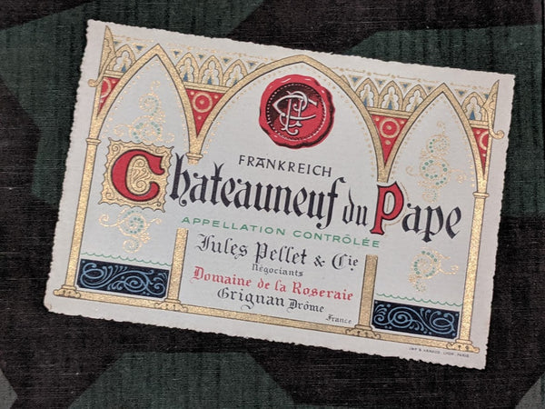 Vintage Chateauneuf de Pape Wine Bottle Labels