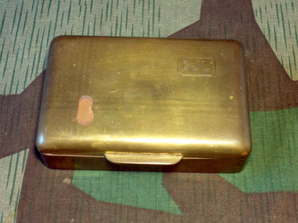 Vintage GJL Brass German Cigarette Box